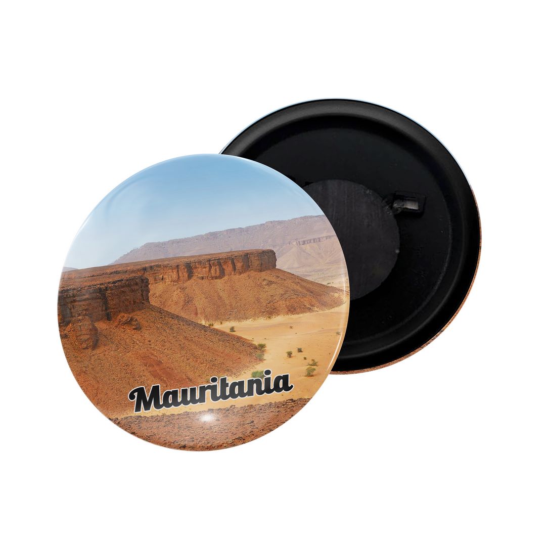 dhcrafts Fridge Magnet Multicolor Africa Mauritania D2 Glossy Finish Design Pack of 1 (58mm)